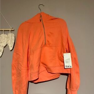 Lululemon Athletica Coral Scuba Oversized Half-Zip Hoodie